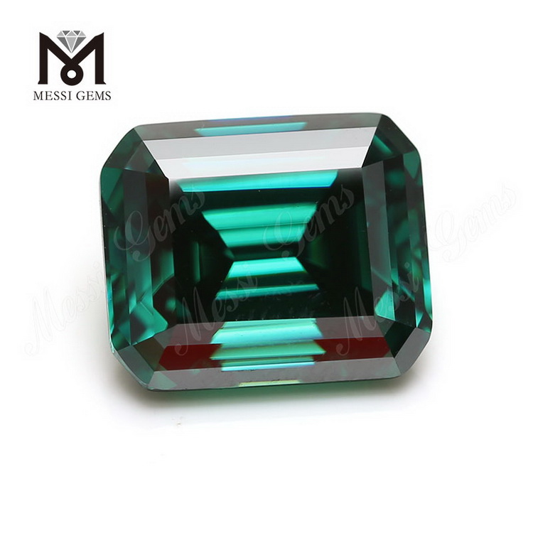 Emerald cut grøn moissanite diamant Lab skabt Løse ædelsten Octagon