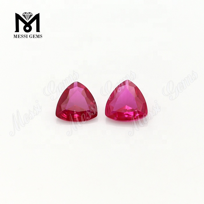 Wuzhou Engros Trillion Cut Synthetic Corundum 5 Ruby Stones