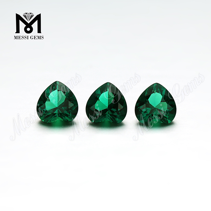 Engros skabt smaragd hjerte form smaragd pris pr. karat