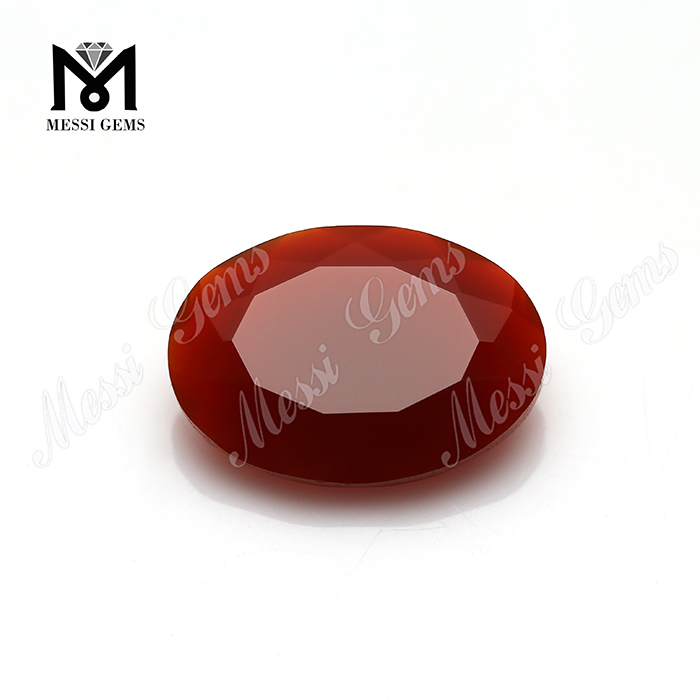 Naturlig rød agat 13x18MM oval agat ædelsten