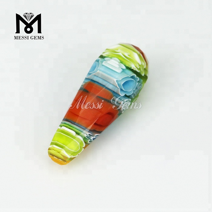 Tear drop glas sten syntetisk farve glas sten