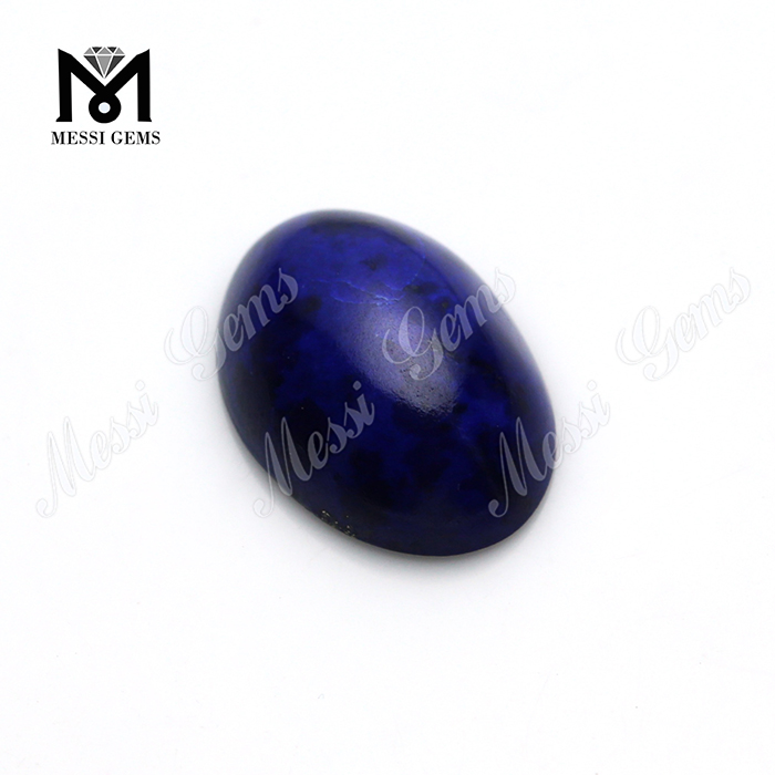 Naturlig lapis lazuli oval fladskåret lapis lazuli ru sten
