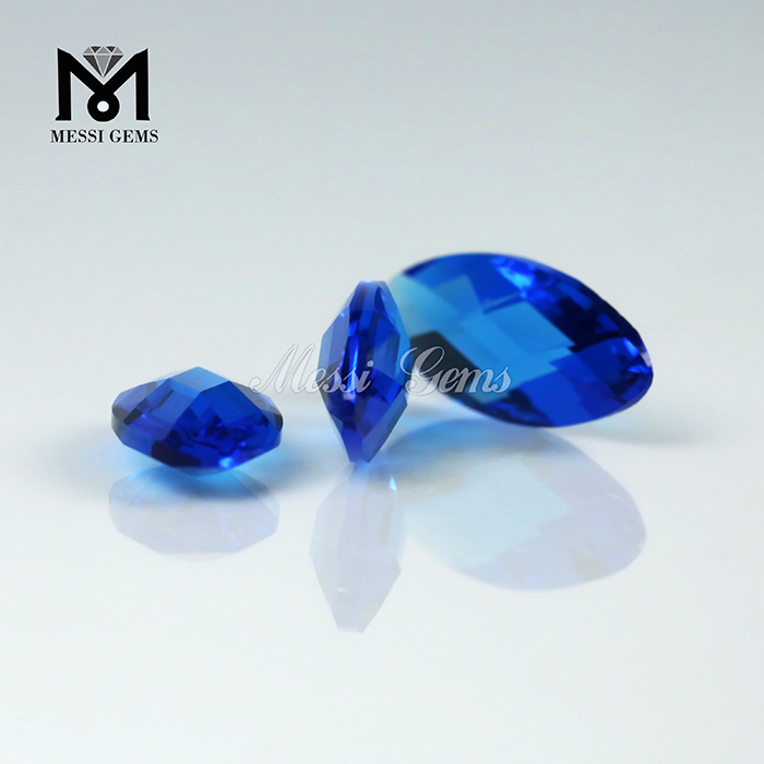 Marquise Cut Dobbelt Briolette 8 x19 mm blå Topaz glasperle til smykkefremstilling