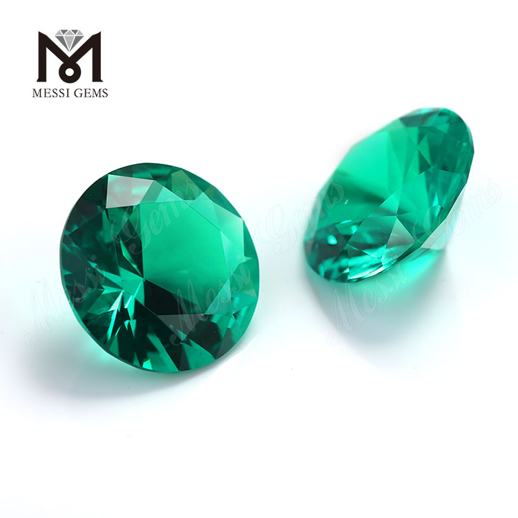 Lab Oprettet Emerald Rund Brillianit Cut Colombia Emerald Stone Pris