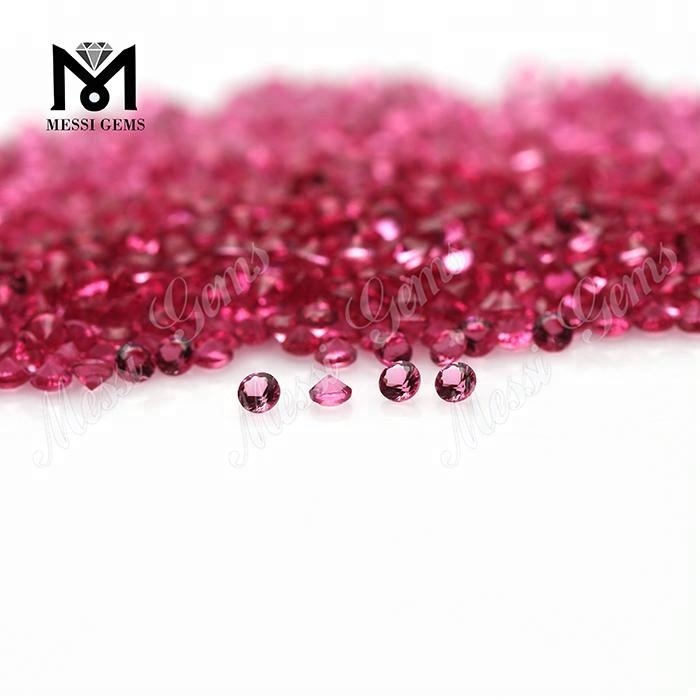 Fabriksbillig Pris Rund 1,5mm Ruby Farve Glassten