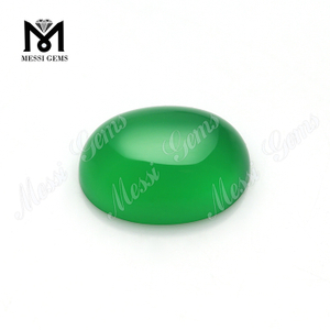 Engros oval form 12*16mm grøn onyx naturlig agat til smykker