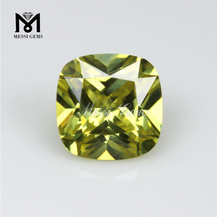 engros 5 x 5 mm pudeskåret peridot cubic zirconia sten