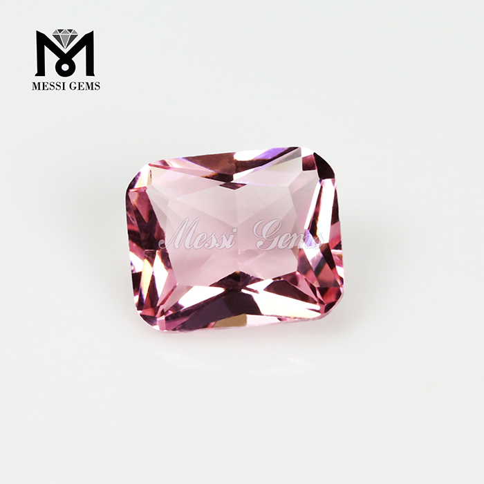 10x12mm pink farve ottekant facetteret billig glas ædelsten