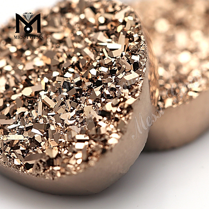 Nyeste populære Agate Druzy Rose Gold Natural Druzy Stones