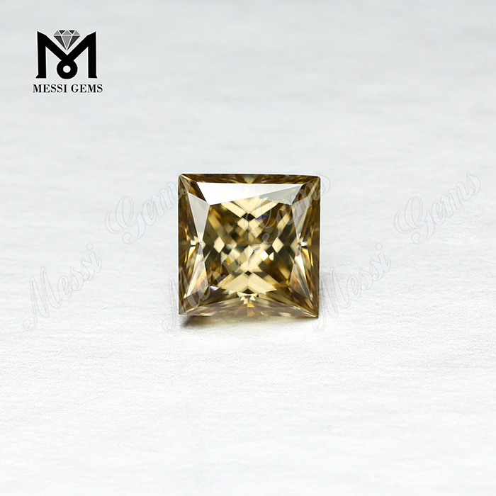 Engrospris moissanite diamant høj kvalitet prinsesse skåret gul løs moissanites til ring