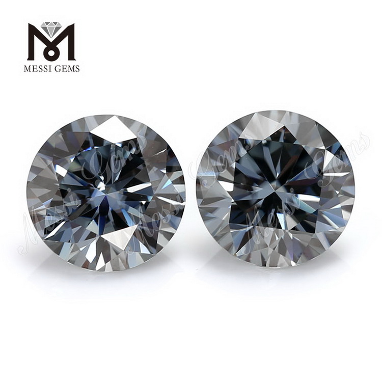 Løs ædelsten brillantslebet grå 1 karat moissanite diamant pris