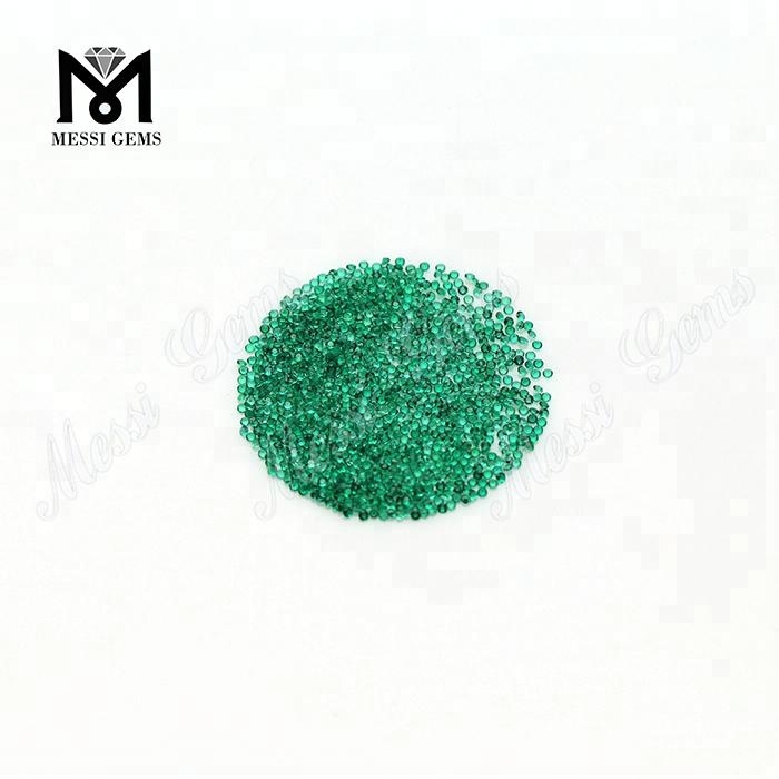 Naturlig lille størrelse Emrald ædelstene rund form 1,25 mm Emerald Stone Pris