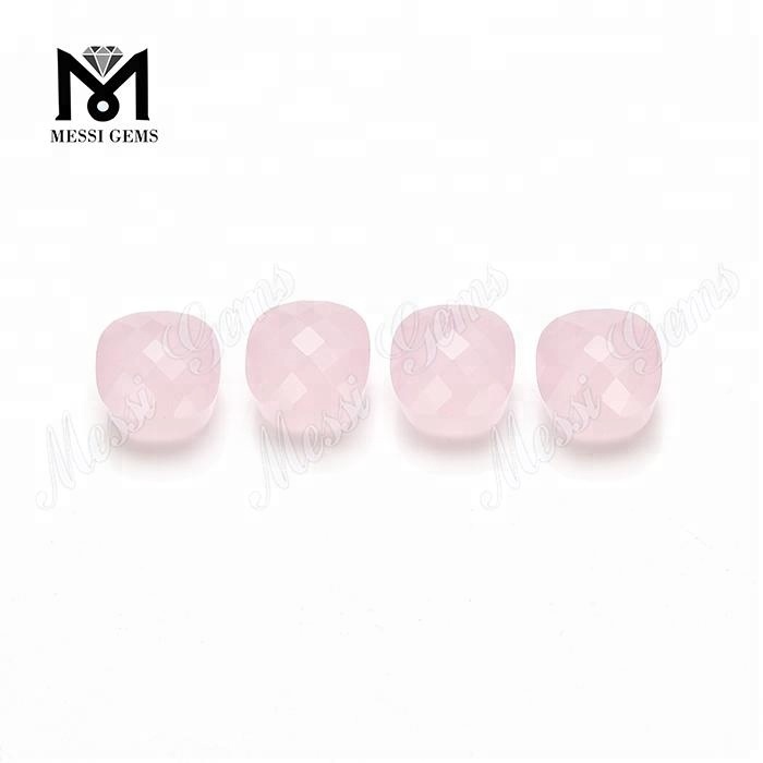 Fabrikspris champignon form pink farve glas sten