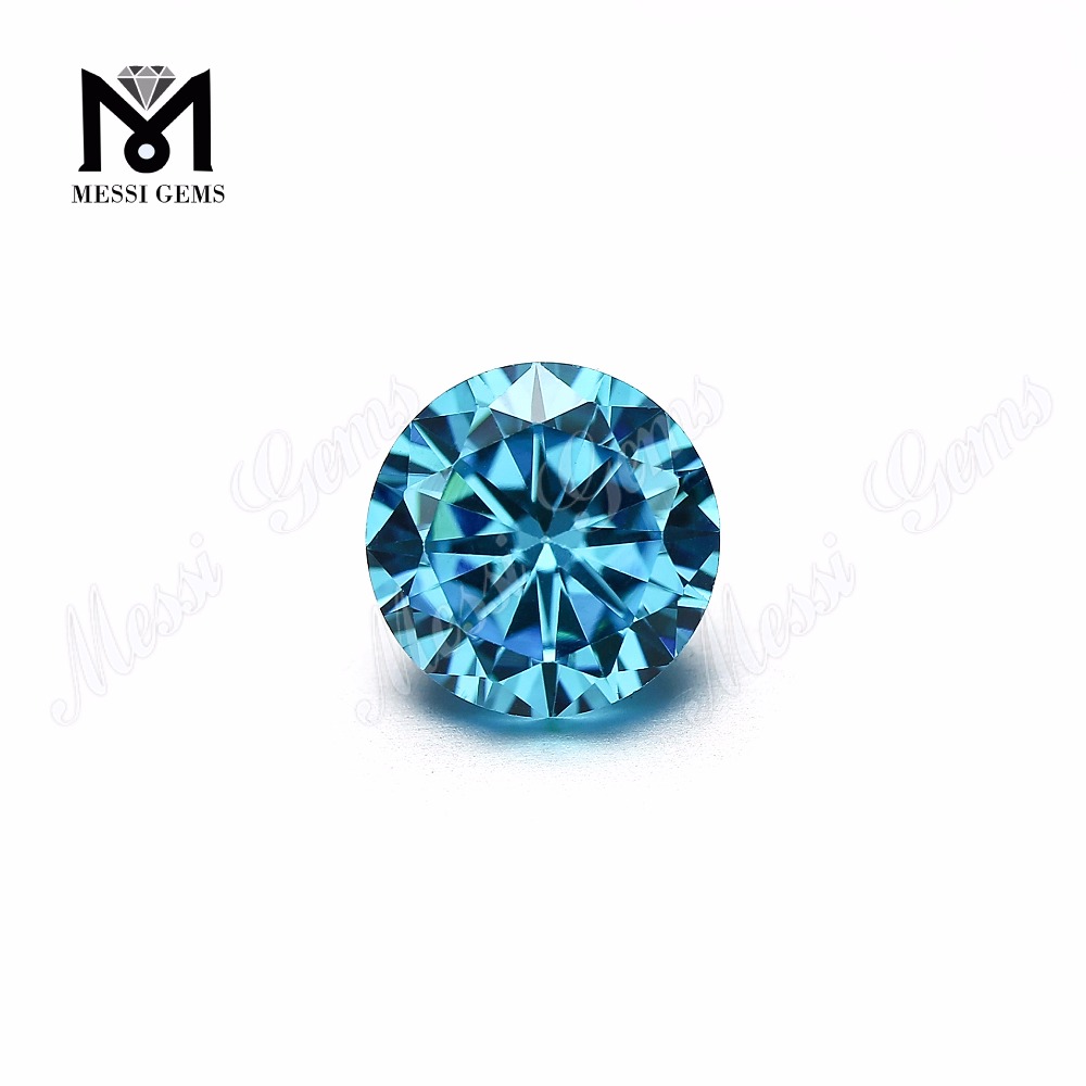 Top maskinskåret 1,0 mm aquablå cubic zircon