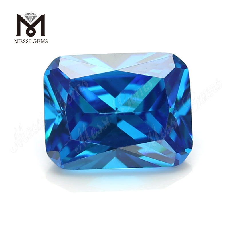 Syntetisk Cubic Zirconia Engrospris Octagon Cut Aqua CZ Stone