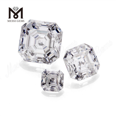 Asscher cut moissanite diamant til smykker gør pris pr. karat Løs ædelsten