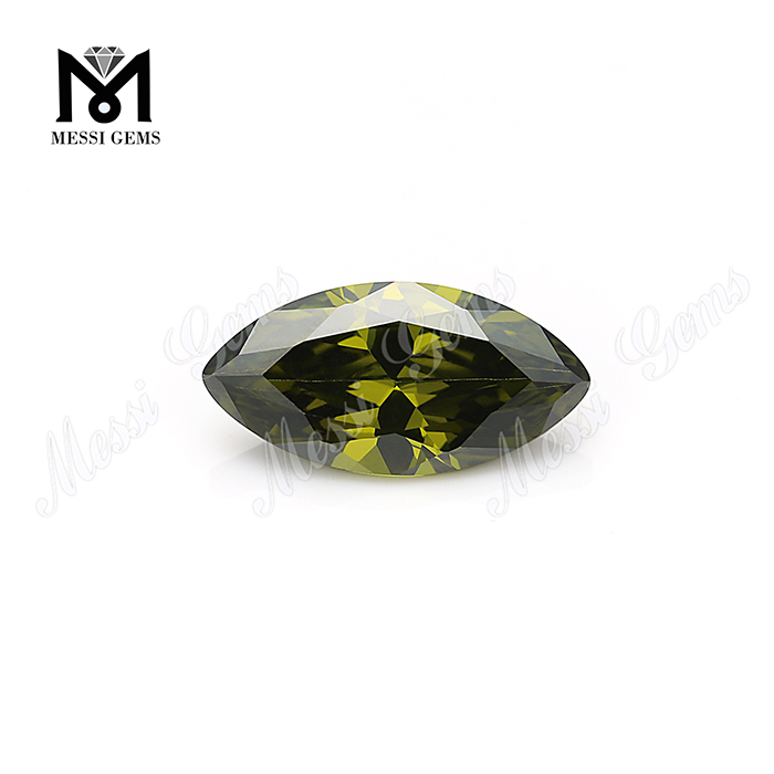 Løs ædelsten Marquise cut Farvespil eller ild Oliven cubic zirconia