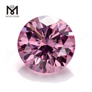 GRA certifikat Top kvalitet 1 karat engrospris pink Moisonite rund form ædelsten til smykker