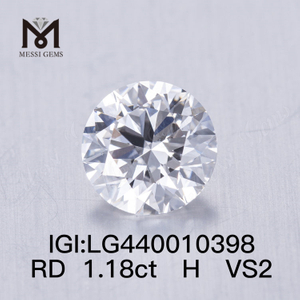 1,18 karat H VS2 3EX laboratoriedyrket diamant rund