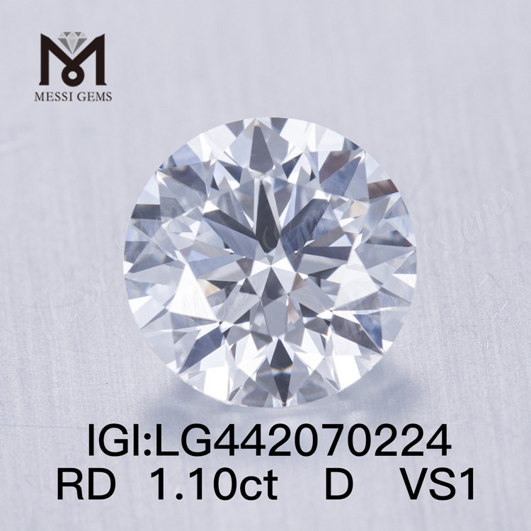 1,10 karat D VS1 Rund BRILLIANT EX Cut lab lavet diamant