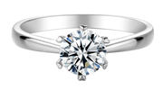 Messi Gems Wholesale 1 karat def Moissanite Diamond Wedding Dainty 925 Sterling Sølv Ring