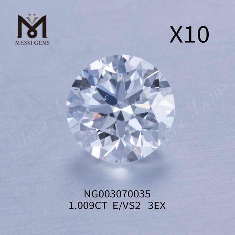 Engros Loose Lab Grown Diamonds 1.009ct rund E VS2 EX CUT