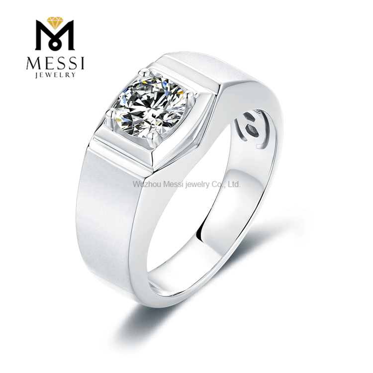 Fabriks Engrospris 925 Moissanite Sølv Smykker Ringe Mand Moissanite Ring til Mænd