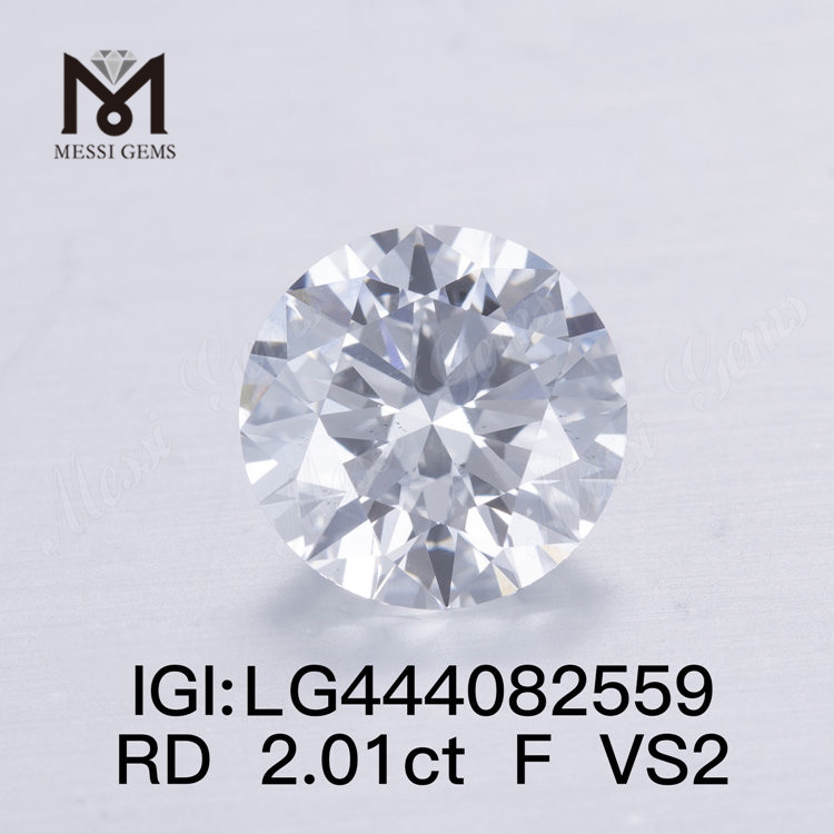 2,01 karat F VS2 EX Cut Runde lab diamanter