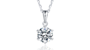Messi Gems Classic Design Vedhæng 925 Sølv Halskæde til Kvinde