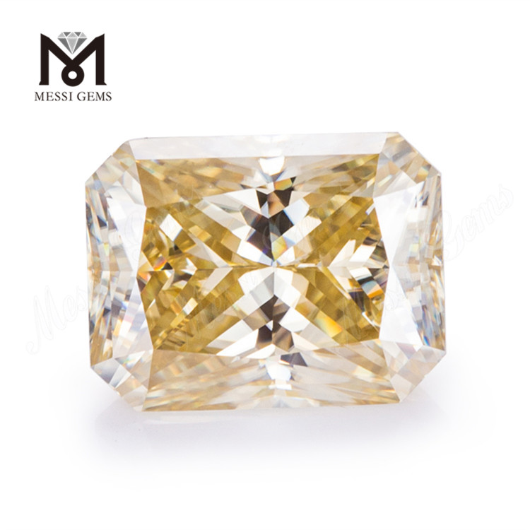 10*12mm L-Yellow Radiant Cut syntetisk moissanite