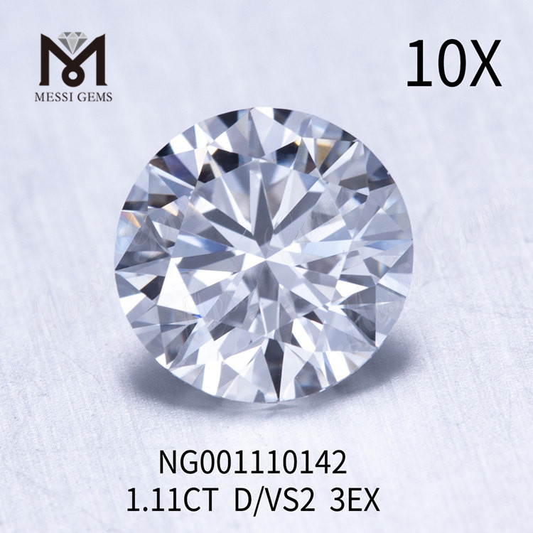 RD løse lab diamanter 1.11ct VS2 D EX Cut