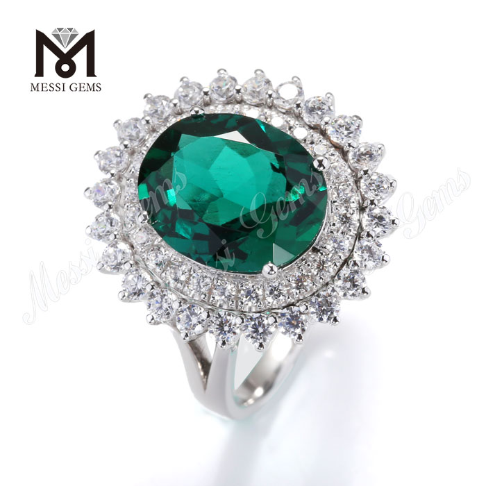 14k 18k smaragd ring smykker solblomst form kvinde ring med smaragd i guld smykker engros
