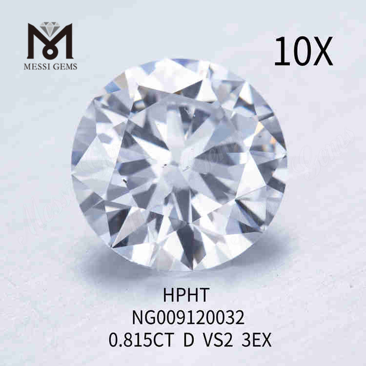 0,815 karat D/VS2 rund løs lab lavet diamant 3EX