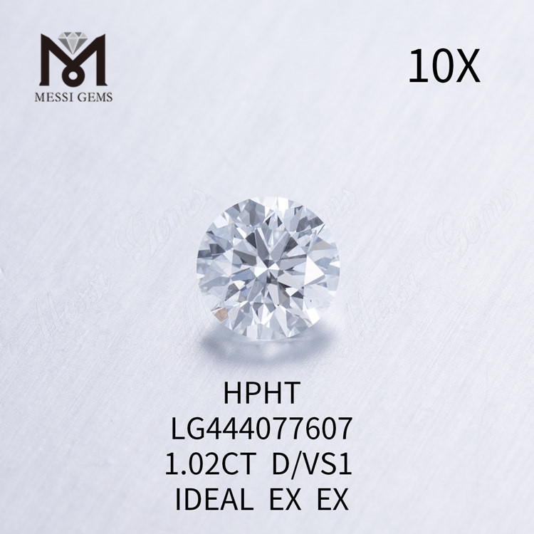 1,02 karat D VS1 runde BRILLIANT IDEAL Cut Grade laboratoriediamanter