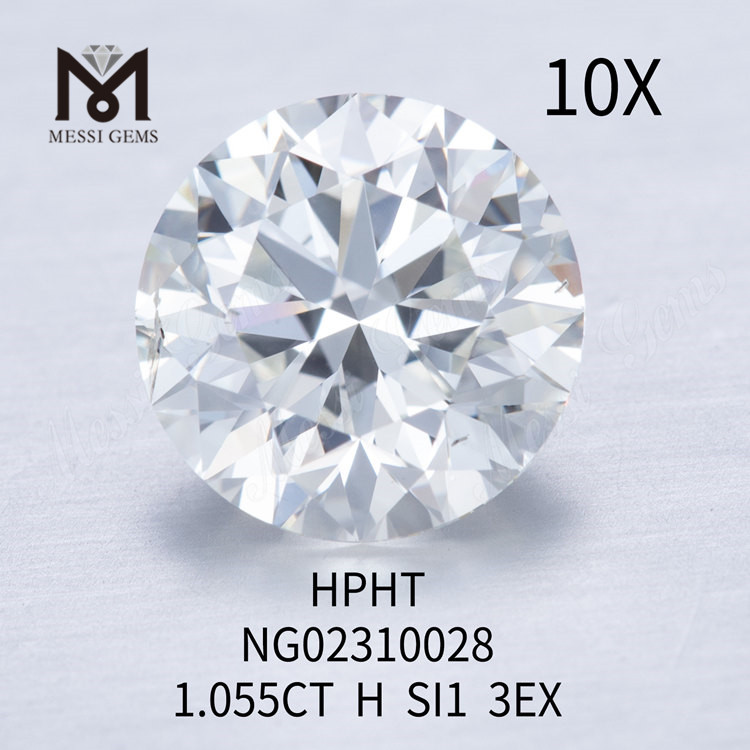 SI1 RD Lab dyrket diamant 1.055ct EX Cut Grade