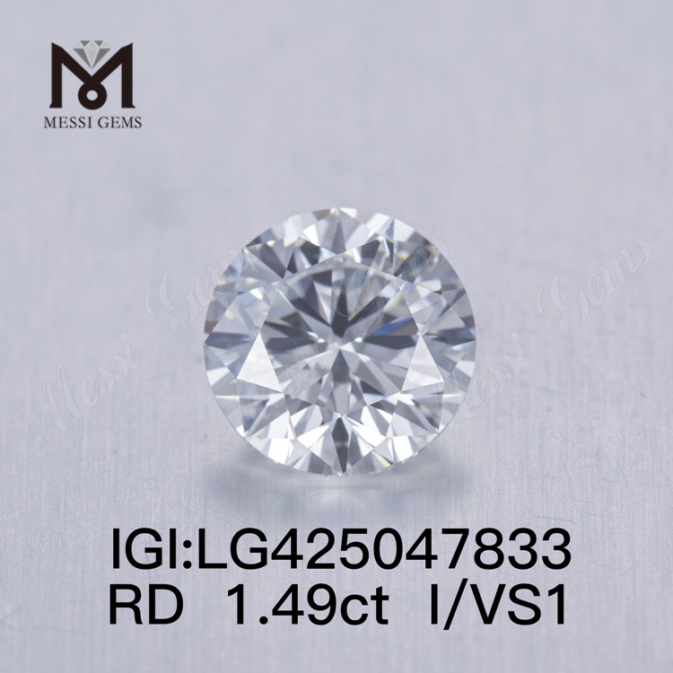 1,49 karat I/VS1 3VG laboratoriedyrket diamant rund