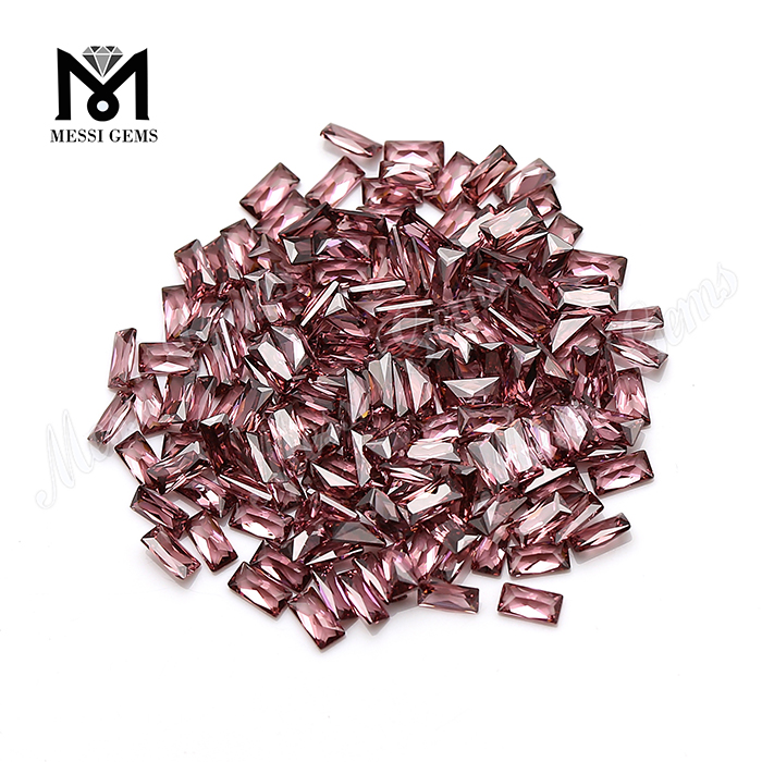 Engros løs baguette form 2,5 x 5 mm CZ rhodolit Cubic Zirconia Stone