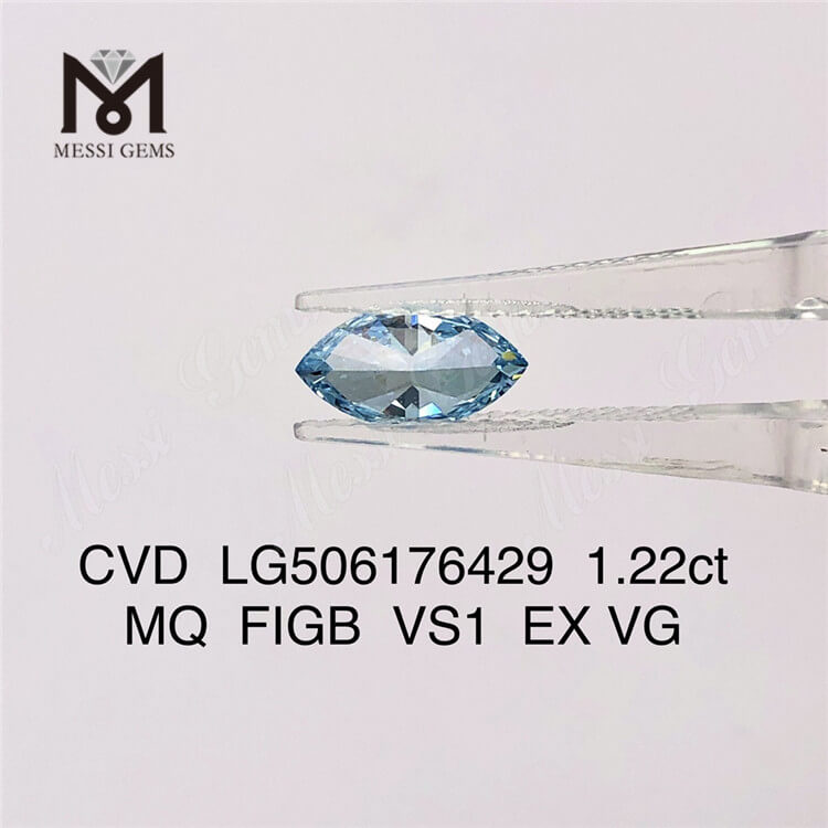 1,22 karat blå syntetiseret diamant VS1 IGI laboratoriediamant